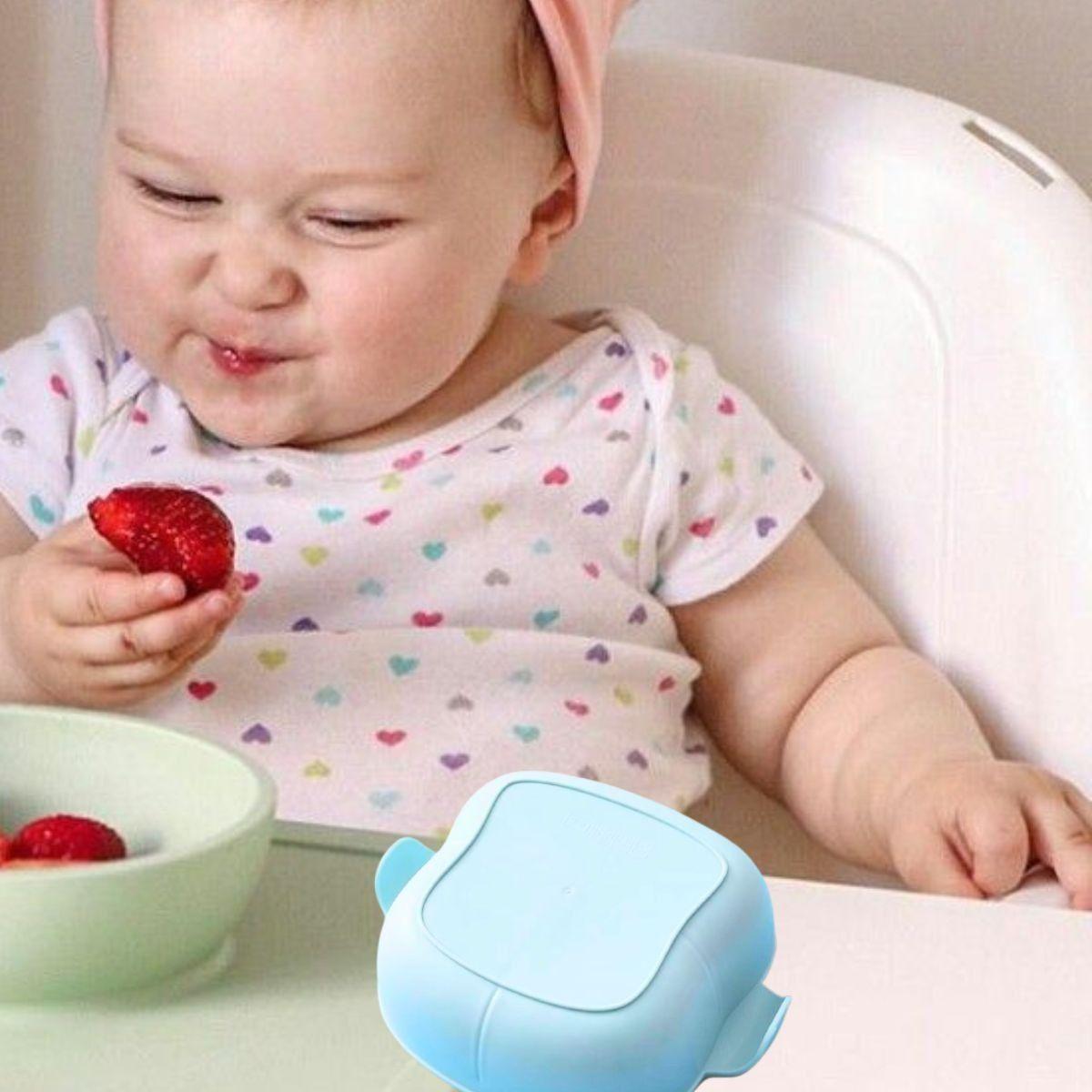 Plato Bombilla Tazon Succion Entrenamiento Bebes Lau-5