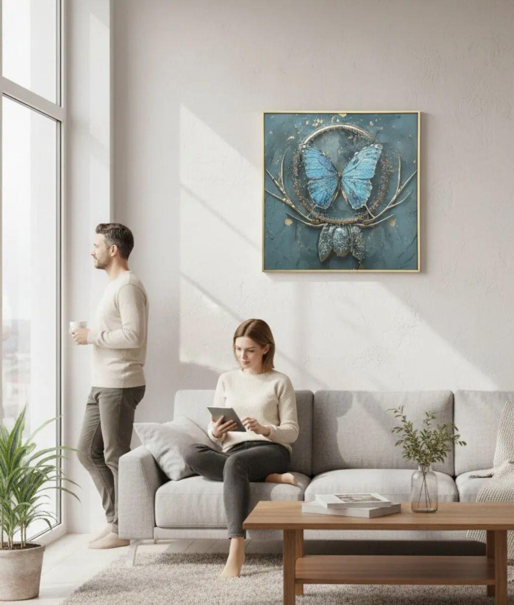 Cuadro Decorativo Pared Contemporáneo Mariposa Fantasía Jhn-5