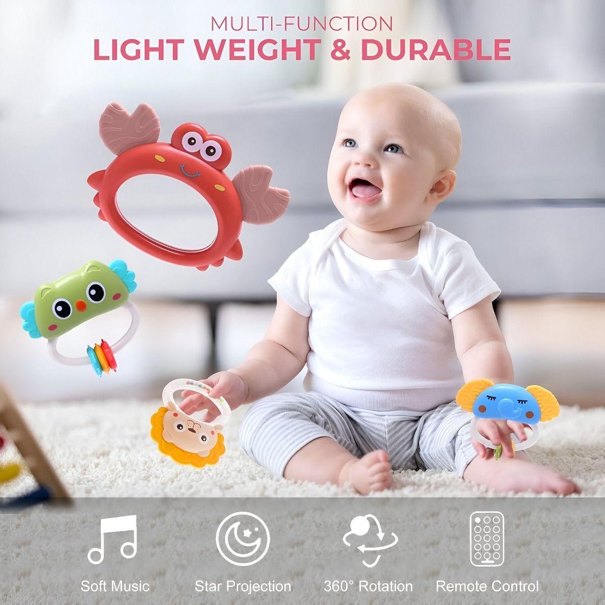 Móvil Bebé Cuna Juguetes Música Luces Carrusel Portátil Jhn-6