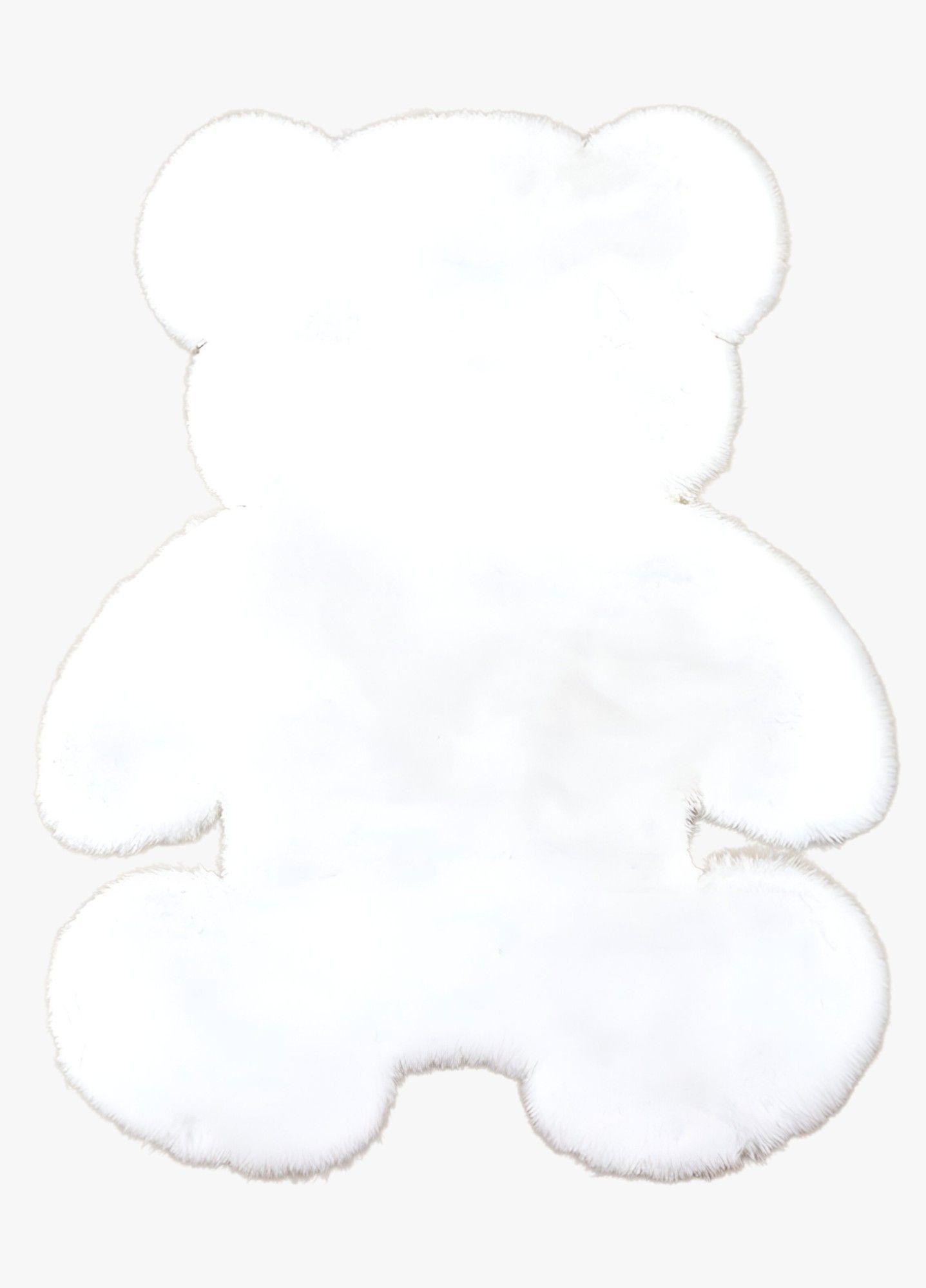 Alfombra Oso Blanco Suave Entrada Dormitorio Decoración Jhn-0