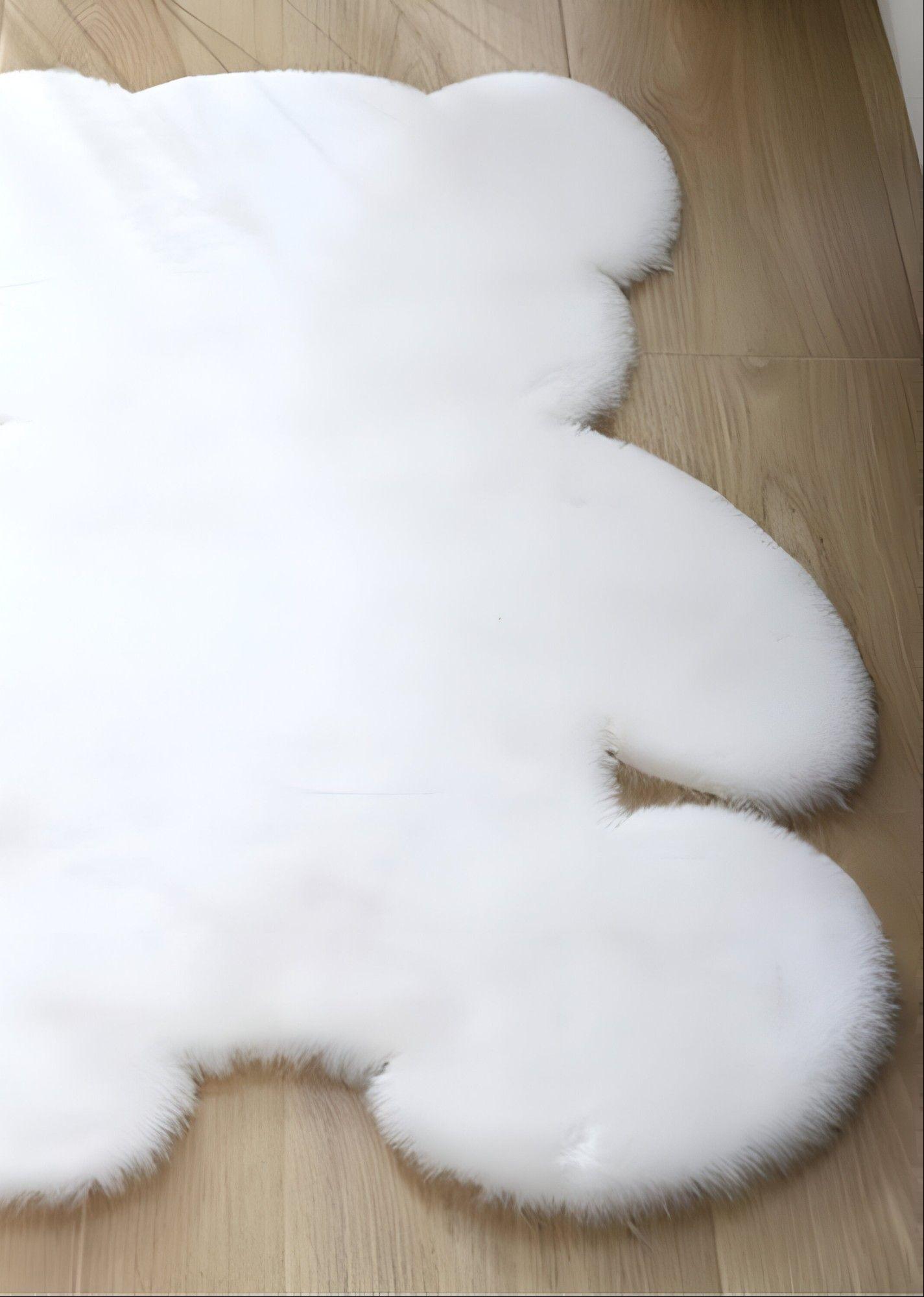 Alfombra Oso Blanco Suave Entrada Dormitorio Decoración Jhn-1