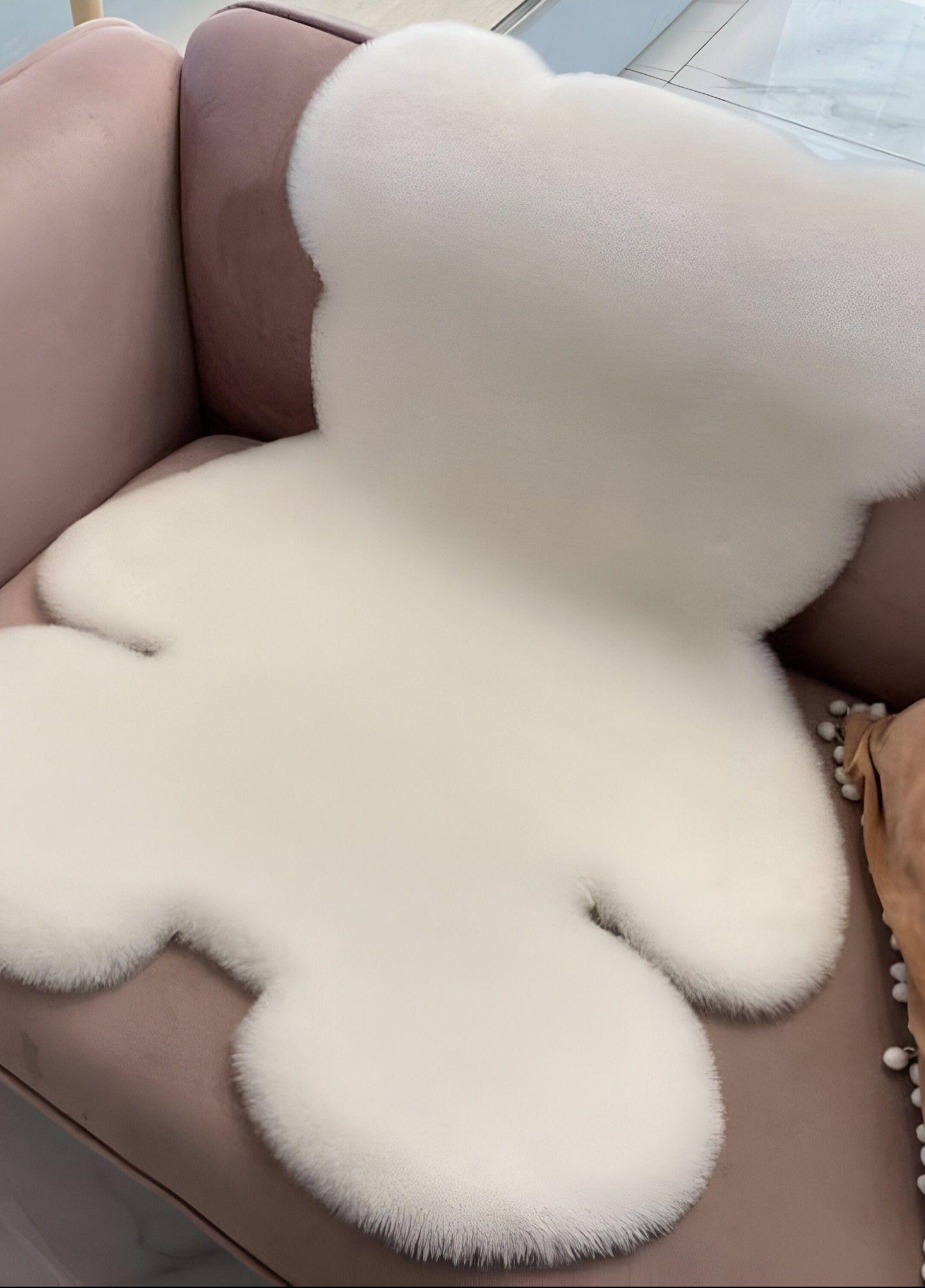 Alfombra Oso Blanco Suave Entrada Dormitorio Decoración Jhn-2