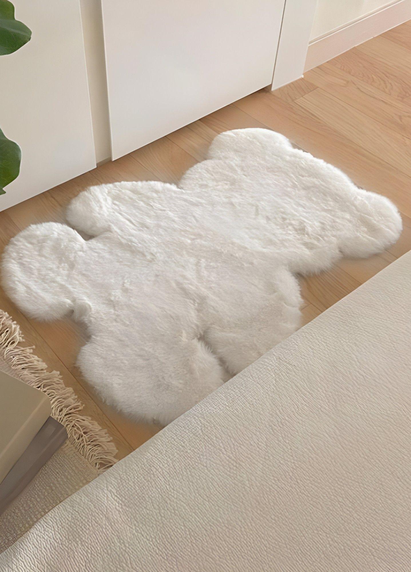Alfombra Oso Blanco Suave Entrada Dormitorio Decoración Jhn-3