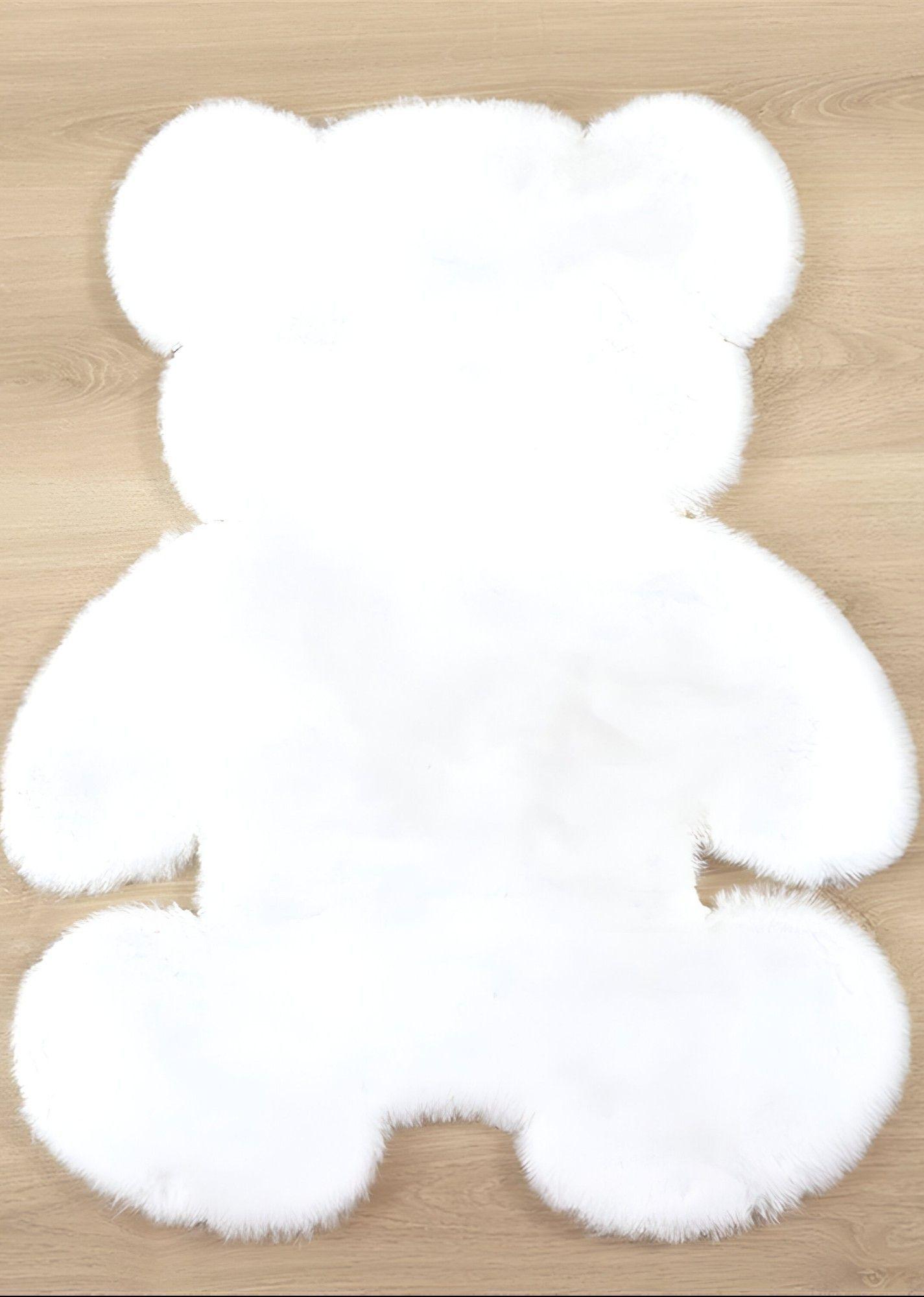 Alfombra Oso Blanco Suave Entrada Dormitorio Decoración Jhn-5