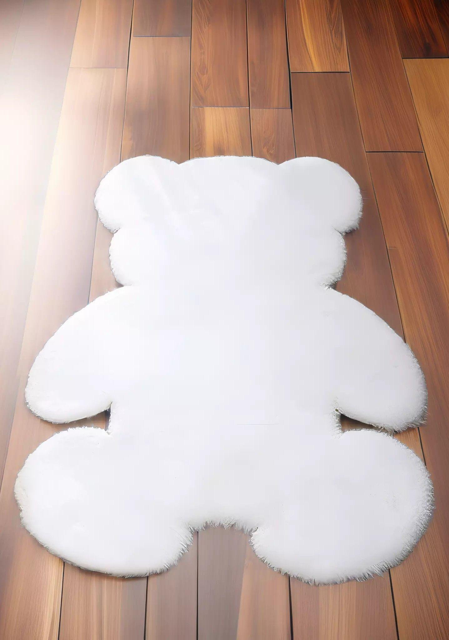 Alfombra Oso Blanco Suave Entrada Dormitorio Decoración Jhn-6