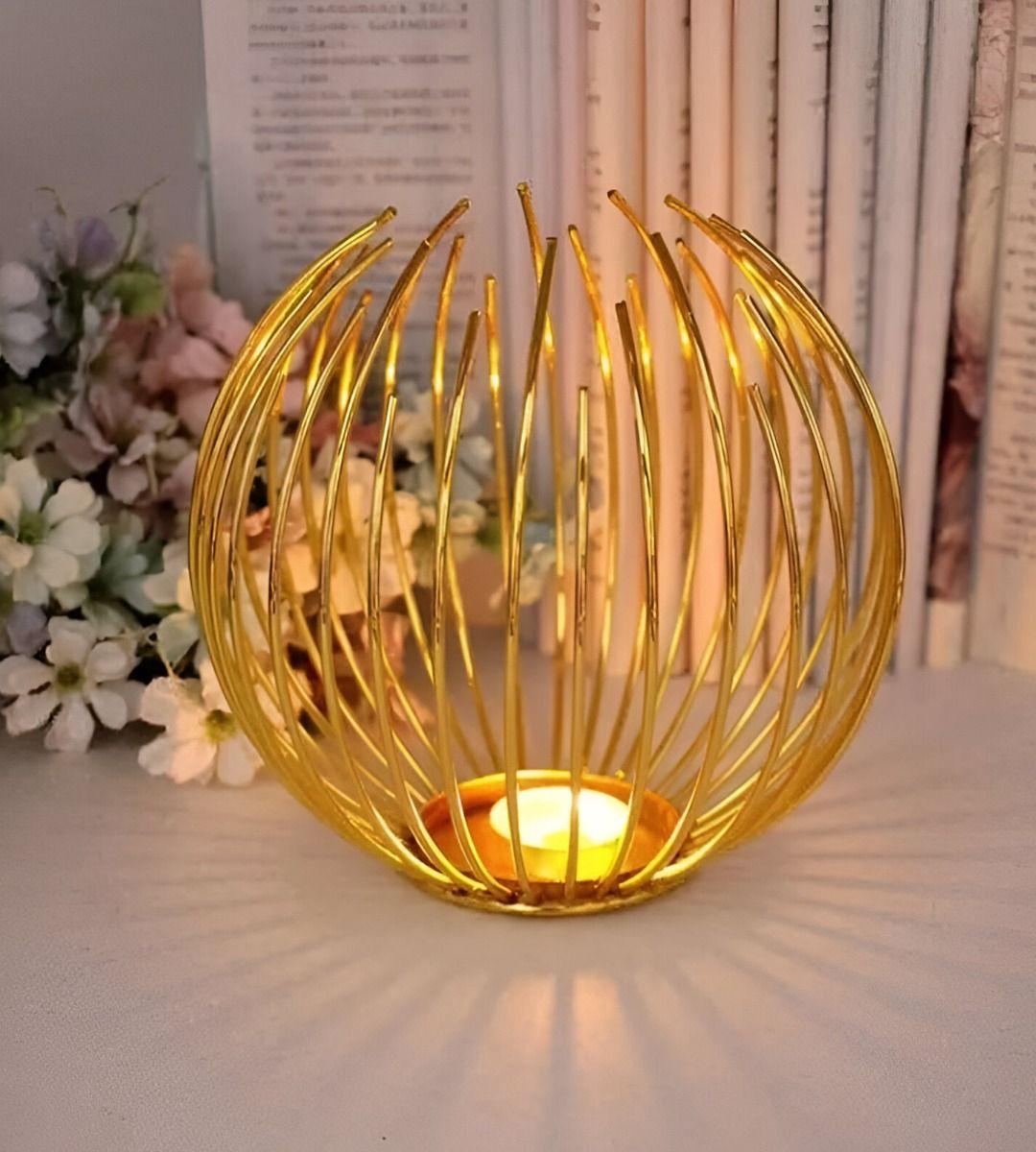 Portavelas Geométrico Decorativo Soporte Hogar Flores Jhn-7