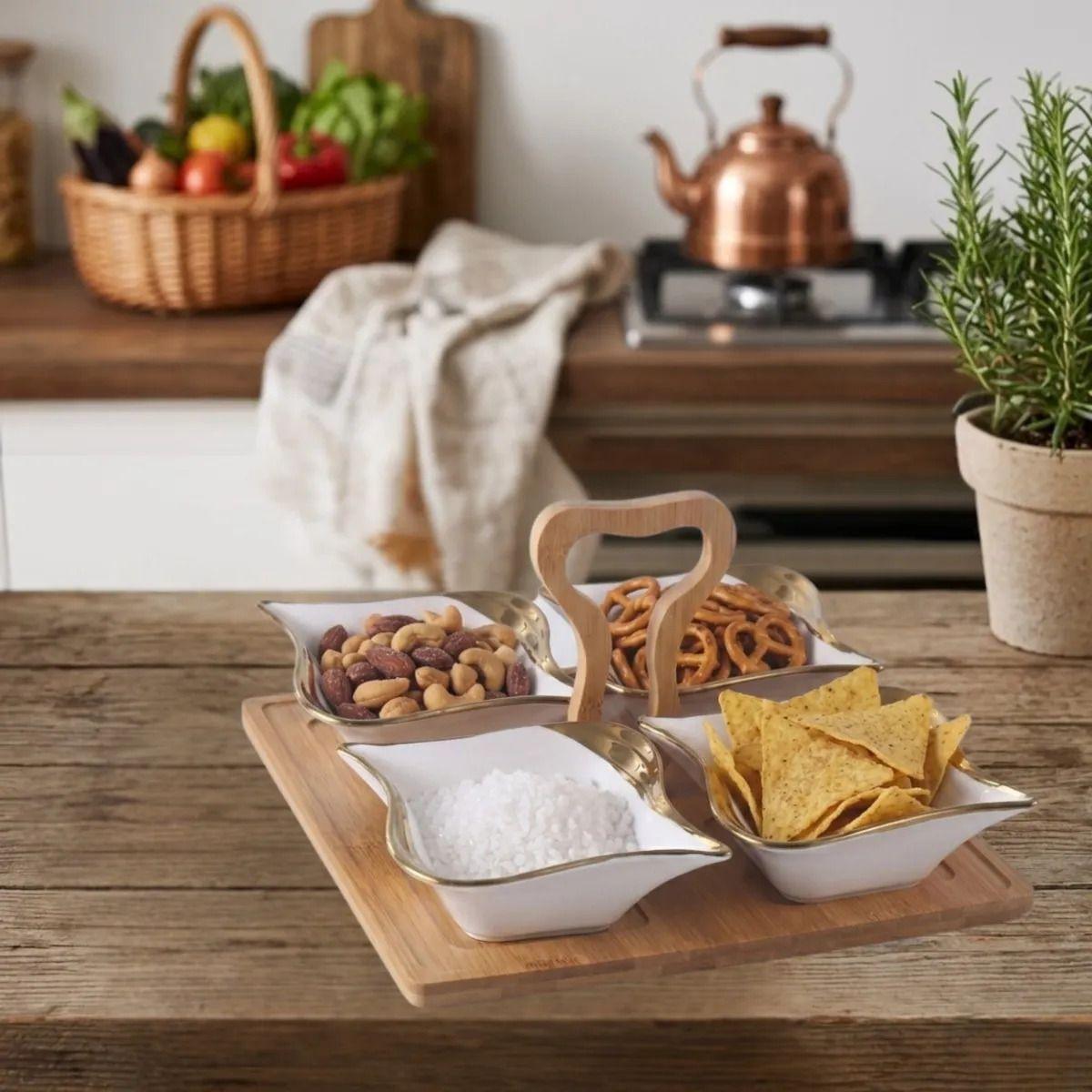 Vajilla Aperitivos Salsas Modular Lujo Asa Organizadora  ALJ-9