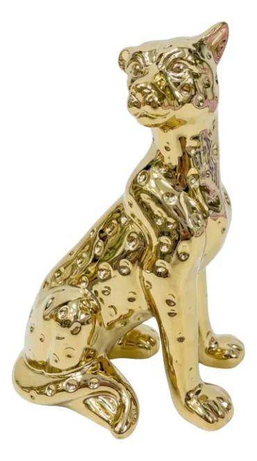 Figura Decorativa Escultura Leopardo Elegante Lujo ALJ-0