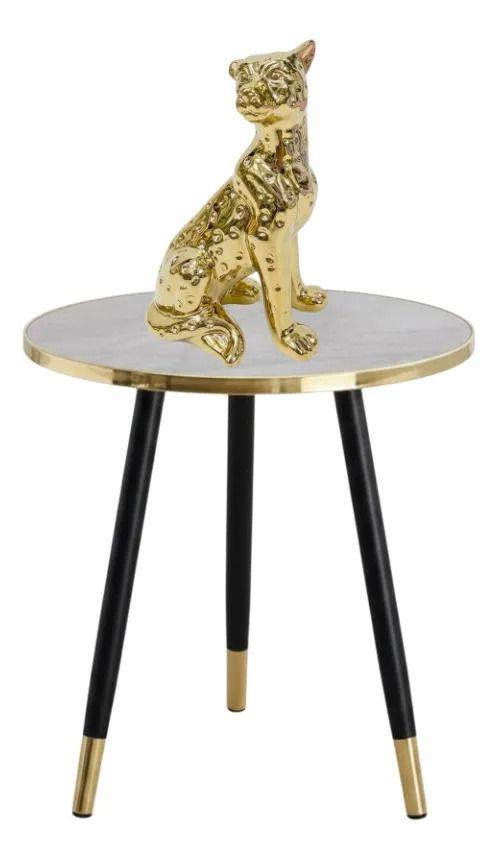 Figura Decorativa Escultura Leopardo Elegante Lujo ALJ-1