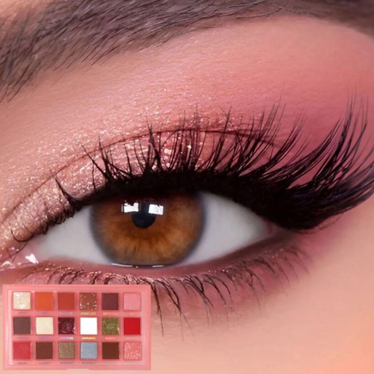 Paleta Sombras 18 Colores Alta Pigmentación Profesional ALJ-7
