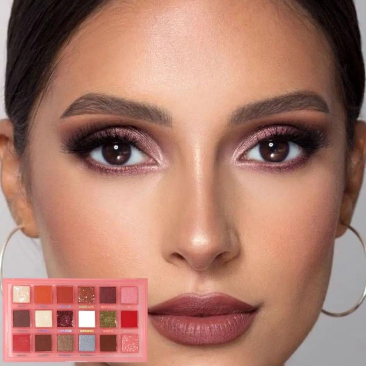 Paleta Sombras 18 Colores Alta Pigmentación Profesional ALJ-8