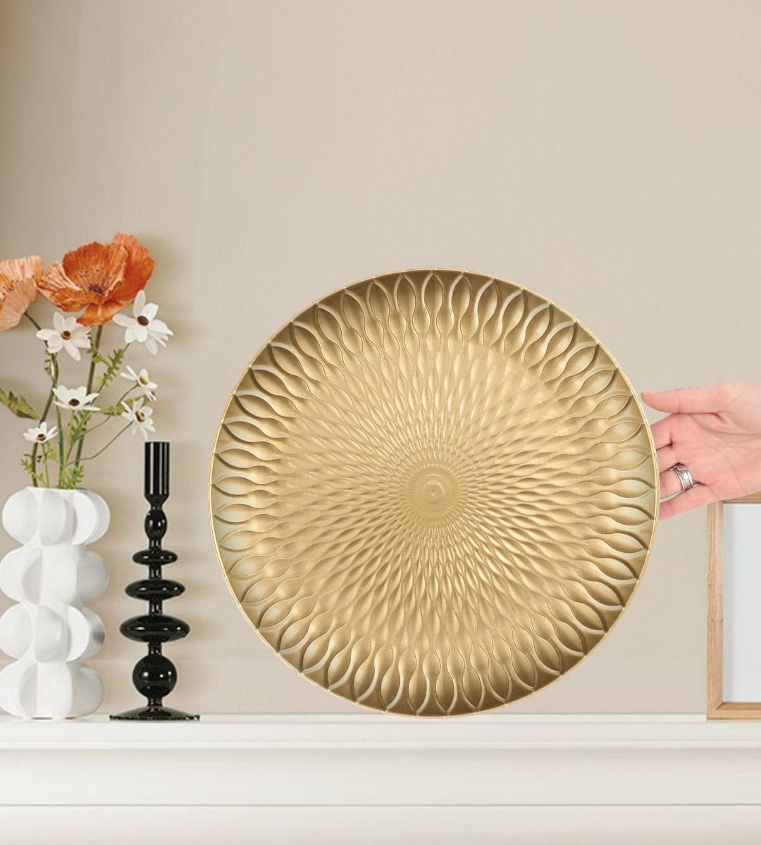 Set 2 Plato Base Mesa Elegante Decorativo 30cm Jhn-2