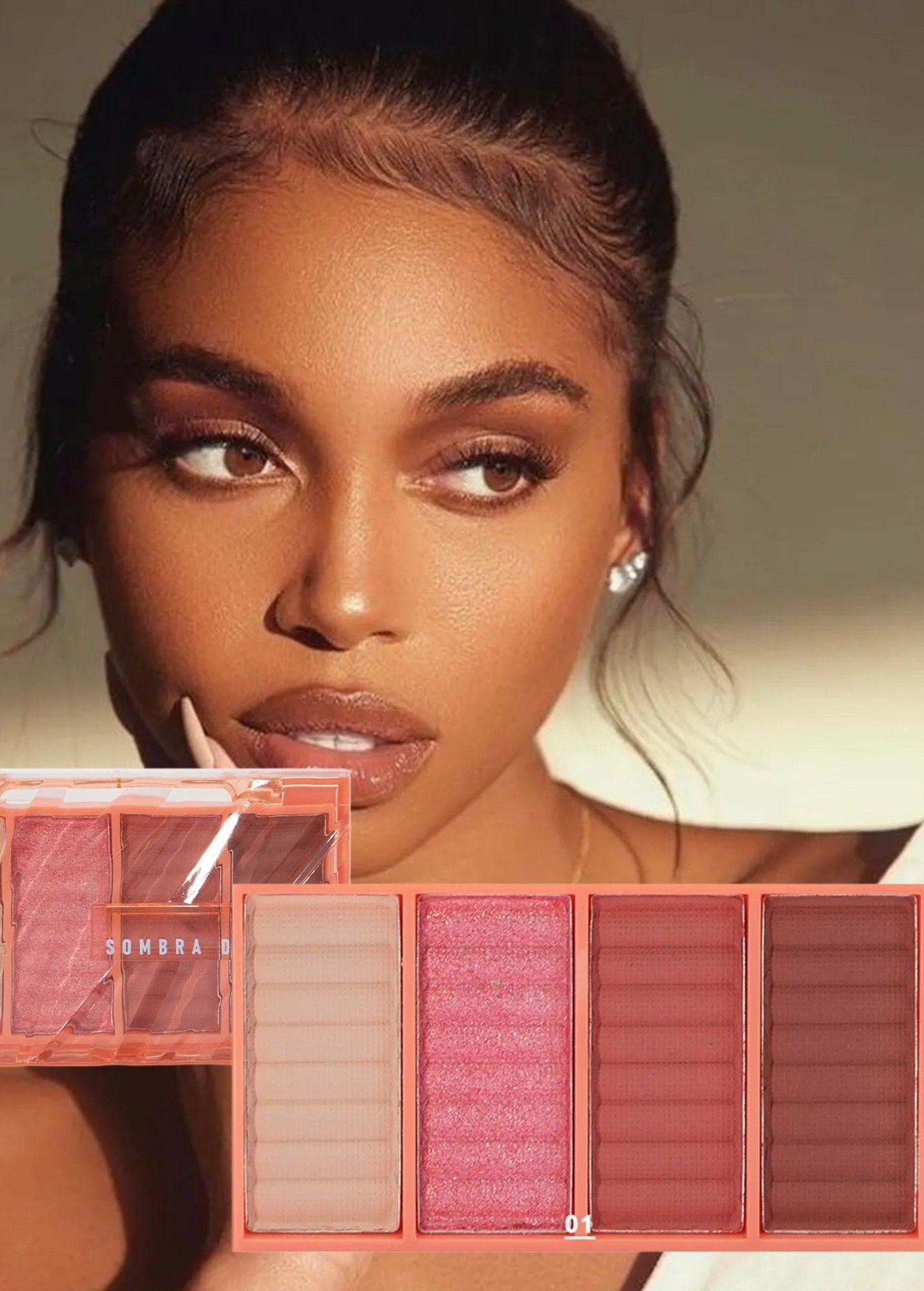 Set 4 Sombra Ojos Paleta 4 Tonos Vibrante Suave Duradera Jhn-3