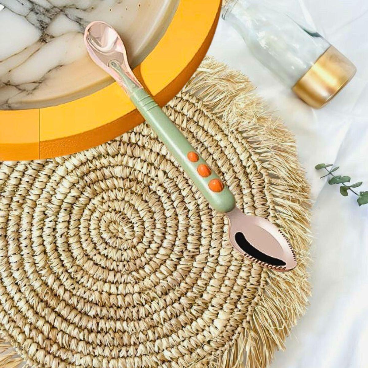 Set 3 Cucharas Raspadora Frutas Diseño Portatil Bebe Lau-8