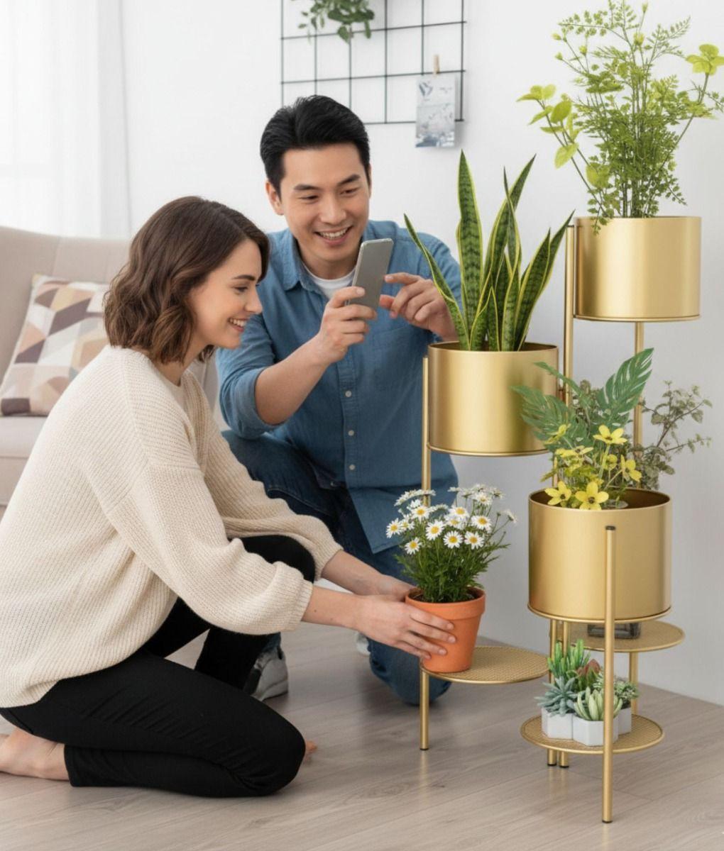 Porta Macetas Soporte Decorativo Multifuncional Hogar Jhn-2