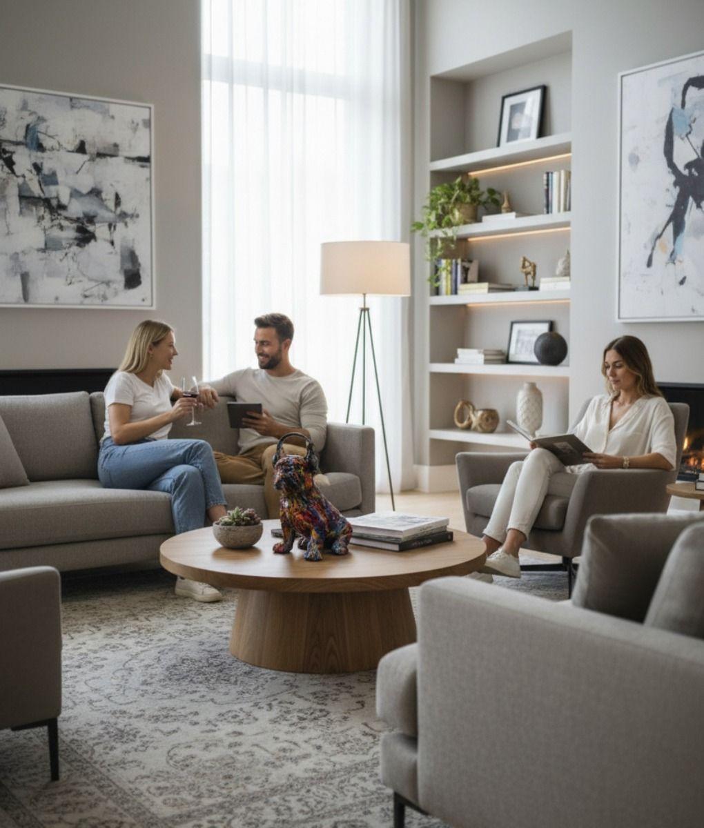 Estatua Decorativa Bulldog Urbano Vanguardista Adorno Jhn-6