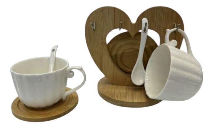 Set 2 Tazas Soporte Exhibición Decorativo Funcional Jhn-1