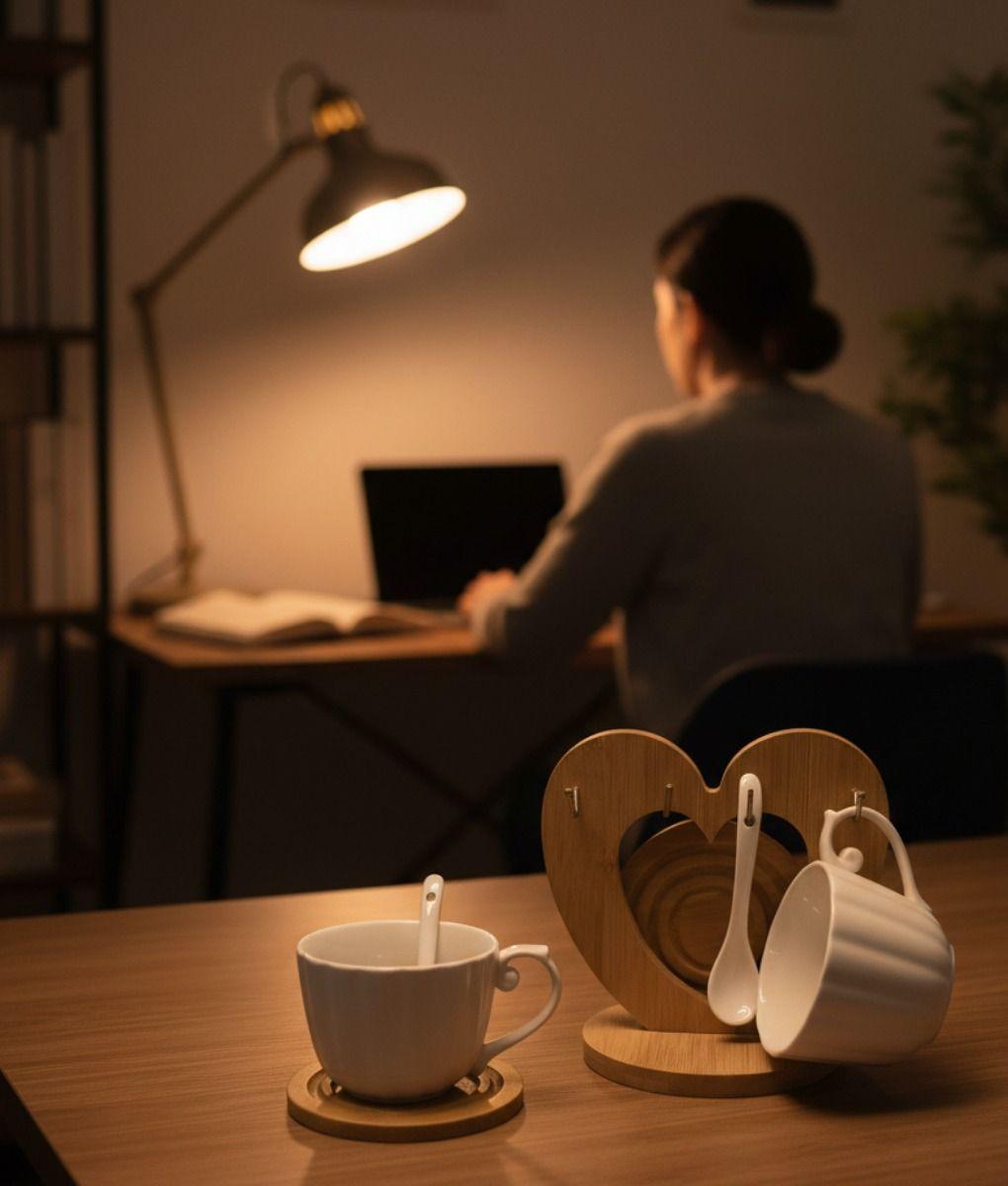 Set 2 Tazas Soporte Exhibición Decorativo Funcional Jhn-2