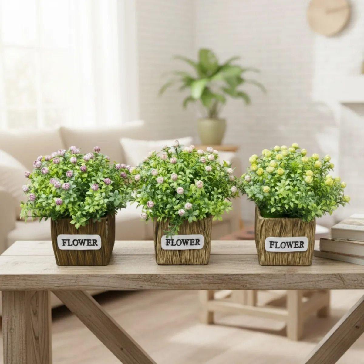 Planta Artificial Decorativa Ramillete Flores Silvestres Jhn-4