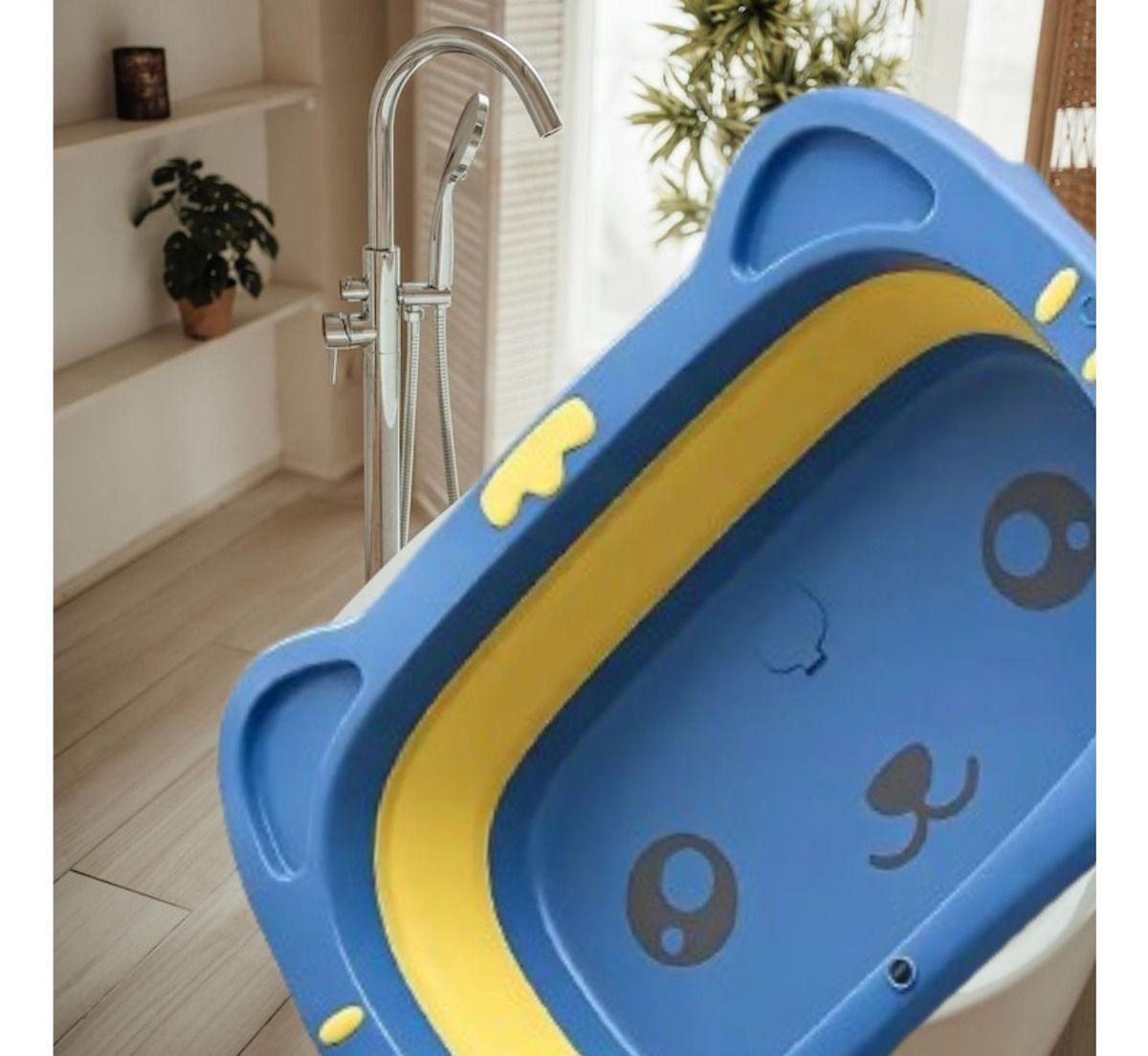 BAÑERA BAÑO PLEGABLE DISEÑO ANIMALES SOPORTE JABON BEBE LAU-7