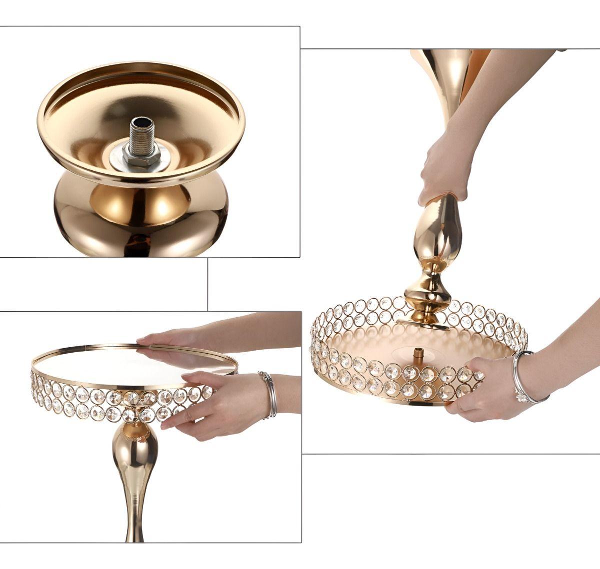 Soporte Exhibición Pastel Superficie Espejo Mesa 41cm Jhn-6