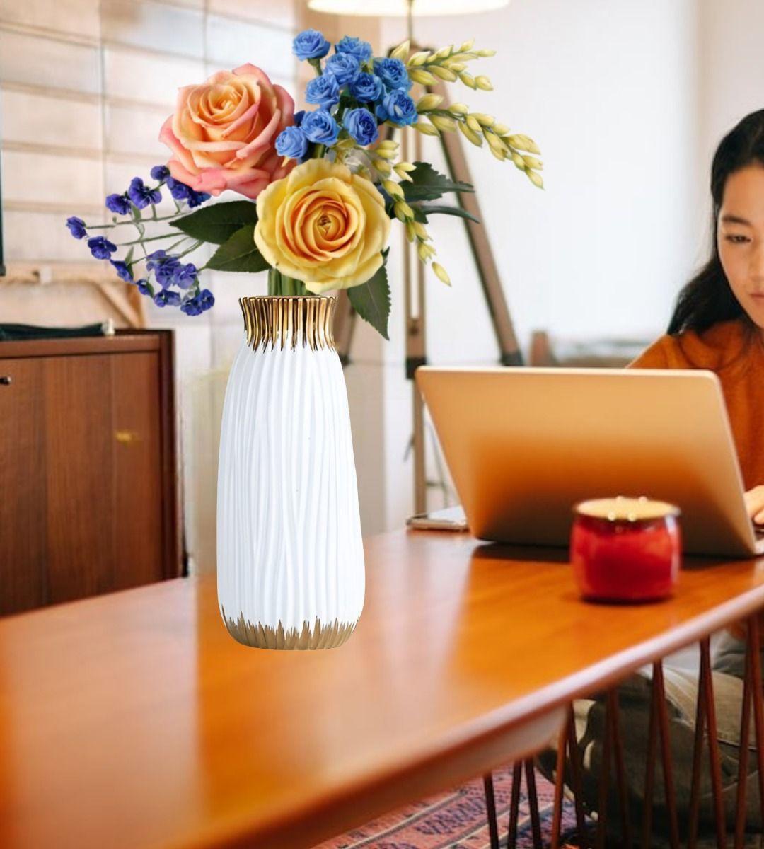 Florero Jarrón Cilíndrico Moderno hogar Decorativo 20cm Jhn-4