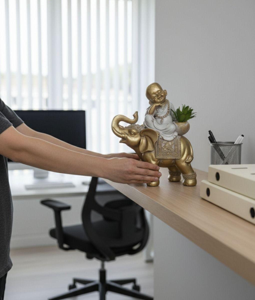 Figura Decorativa Adorno Buda Estatua Hogar Felicidad Jhn-2