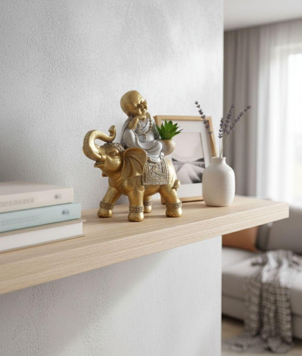 Figura Decorativa Adorno Buda Estatua Hogar Felicidad Jhn-5