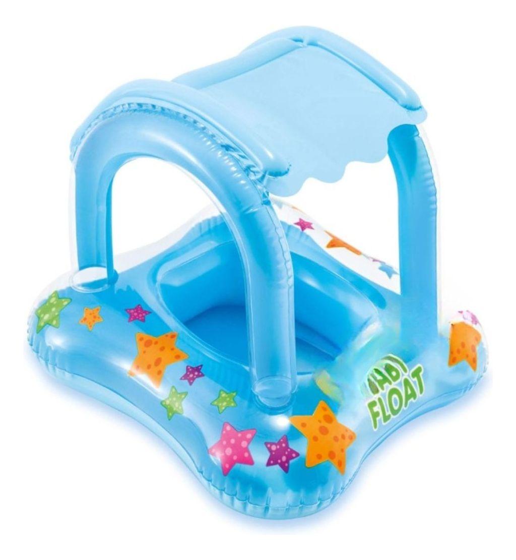 INFLABLE FLOTADOR PARA BEBE CON TECHO PISCINA PLAYA LAU-0