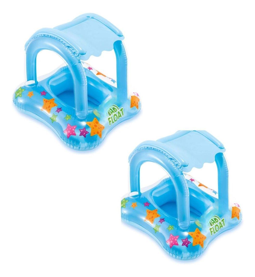 INFLABLE FLOTADOR PARA BEBE CON TECHO PISCINA PLAYA LAU-4