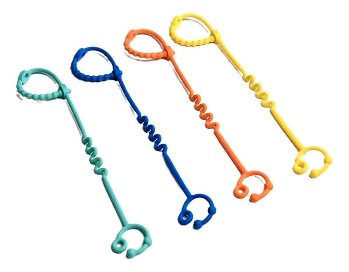 Set 5 Portachupetes Mamaderas Silicona Juguete Bebes Lau-0