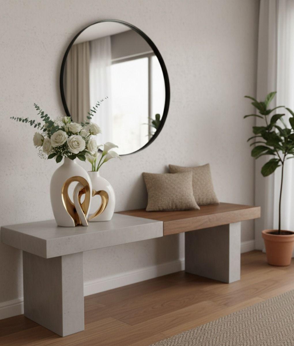 Florero Decorativo Escultural Jarrón Abstracto Corazón Jhn-6