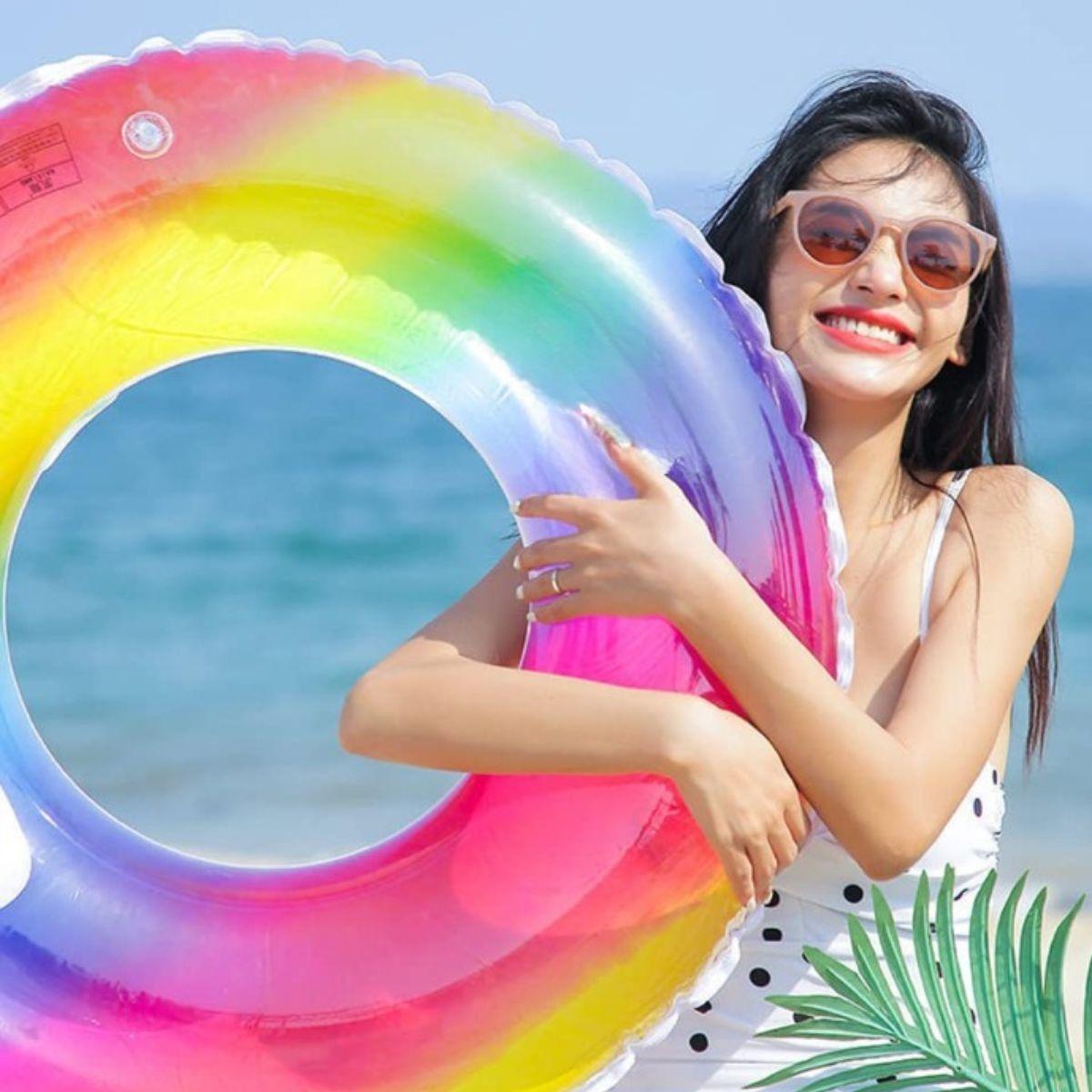 SET 2 FLOTADOR INFLABLE MULTICOLOR 90 CM DIVERTIDO LAU-1