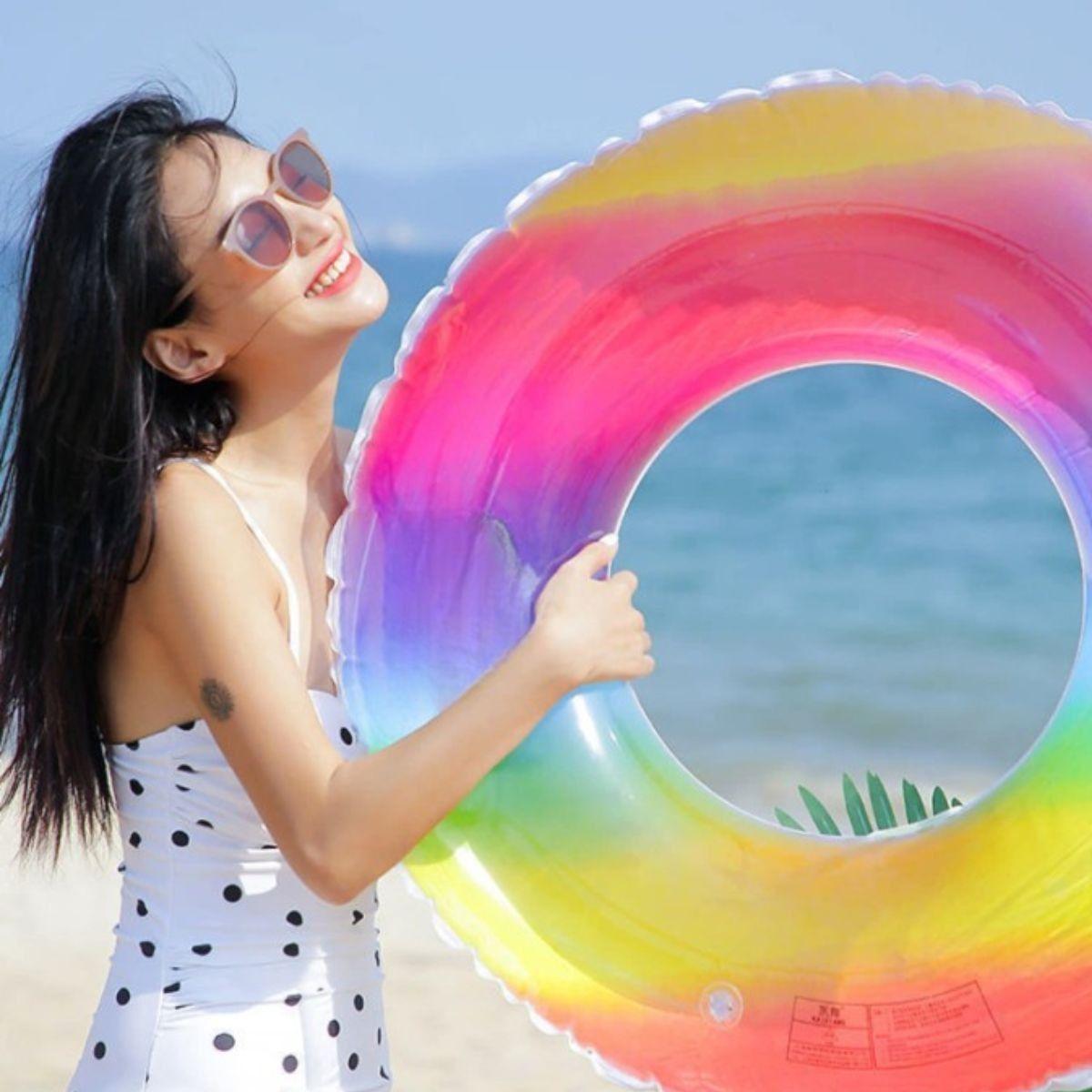 SET 2 FLOTADOR INFLABLE MULTICOLOR 90 CM DIVERTIDO LAU-7