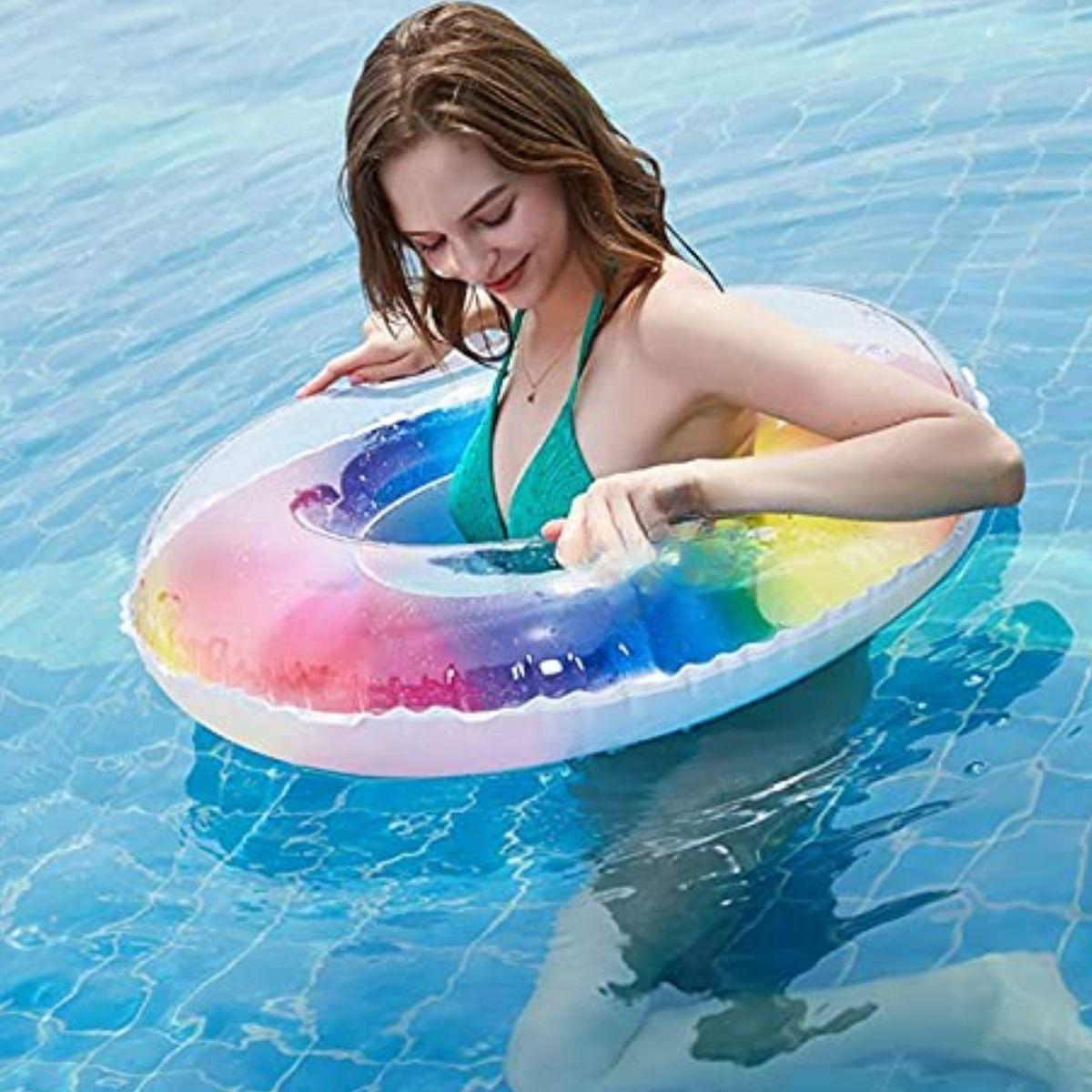 SET 2 FLOTADOR INFLABLE MULTICOLOR 90 CM DIVERTIDO LAU-8