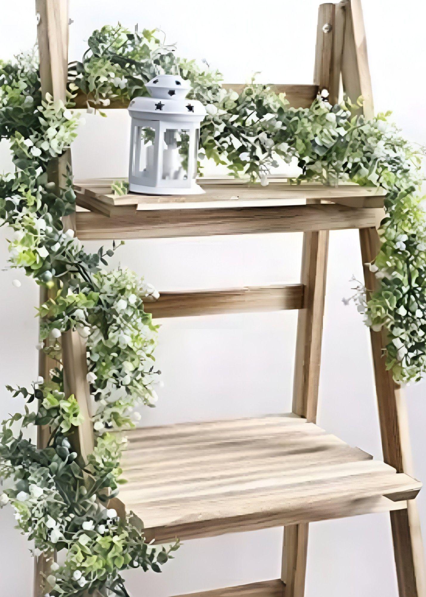 Set de 2 Plantas Artificiales Guirnaldas Eucalipto Hoja Jhn-3