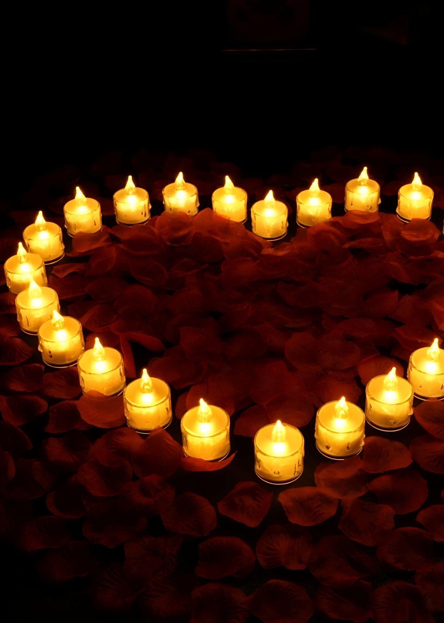 Set 16 Velas LED Decorativas Sin Llama Cristal Acrílico Jhn-4