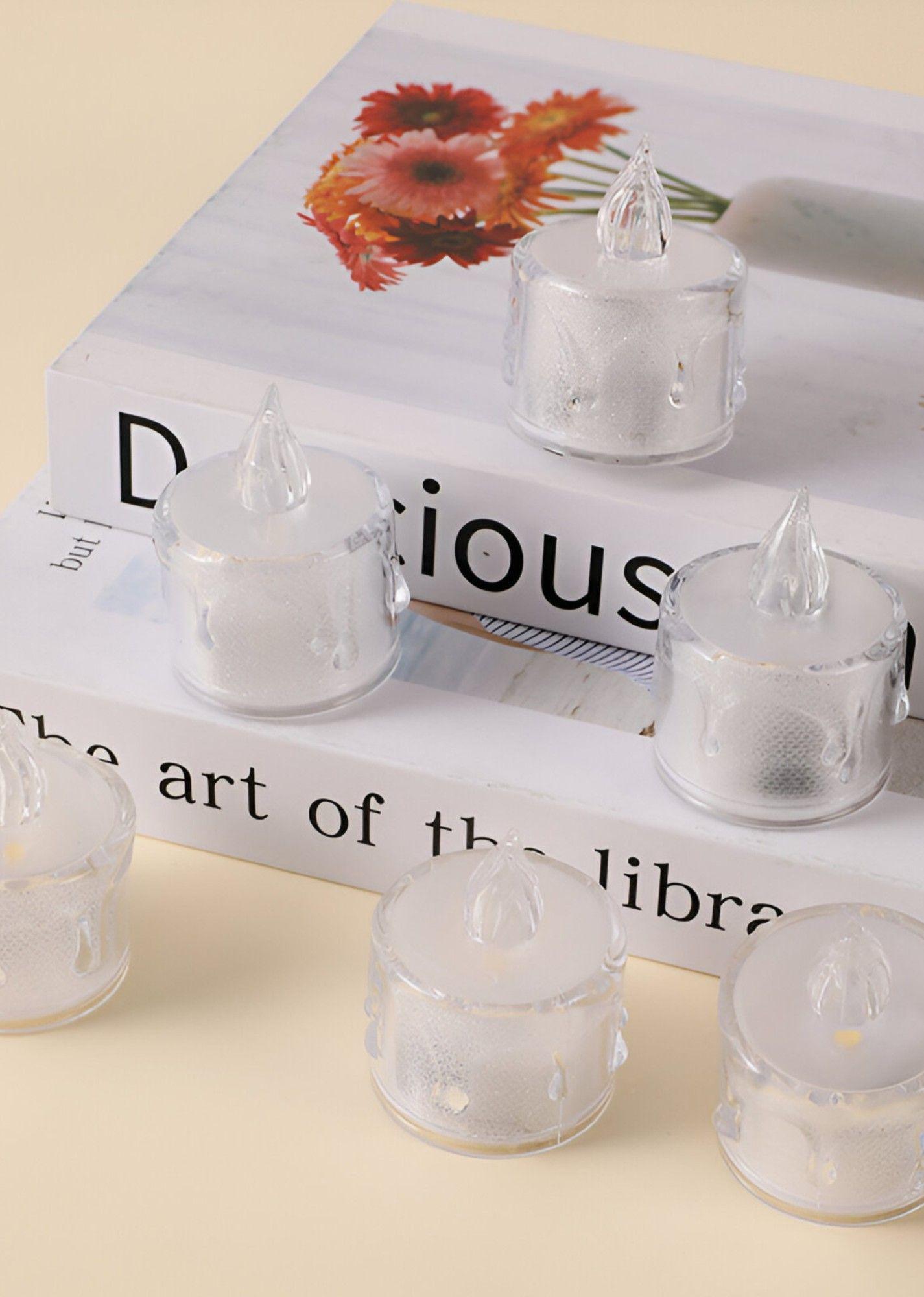 Set 16 Velas LED Decorativas Sin Llama Cristal Acrílico Jhn-5