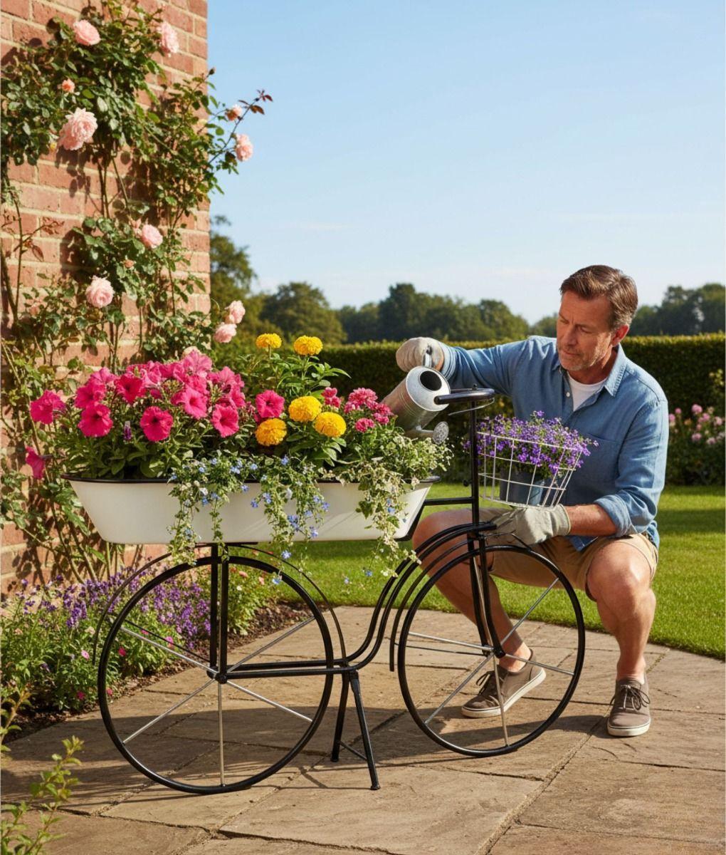 Porta Macetas Decorativo Bicicleta Clásica Elegante Jhn-5