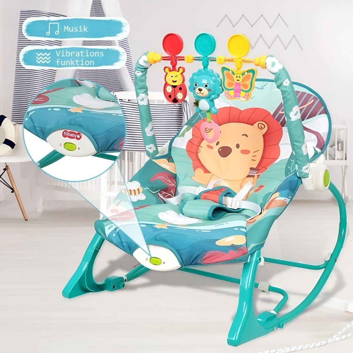 Silla Ajustable Vibración Tranquilizadora Música Bebé Jhn-6