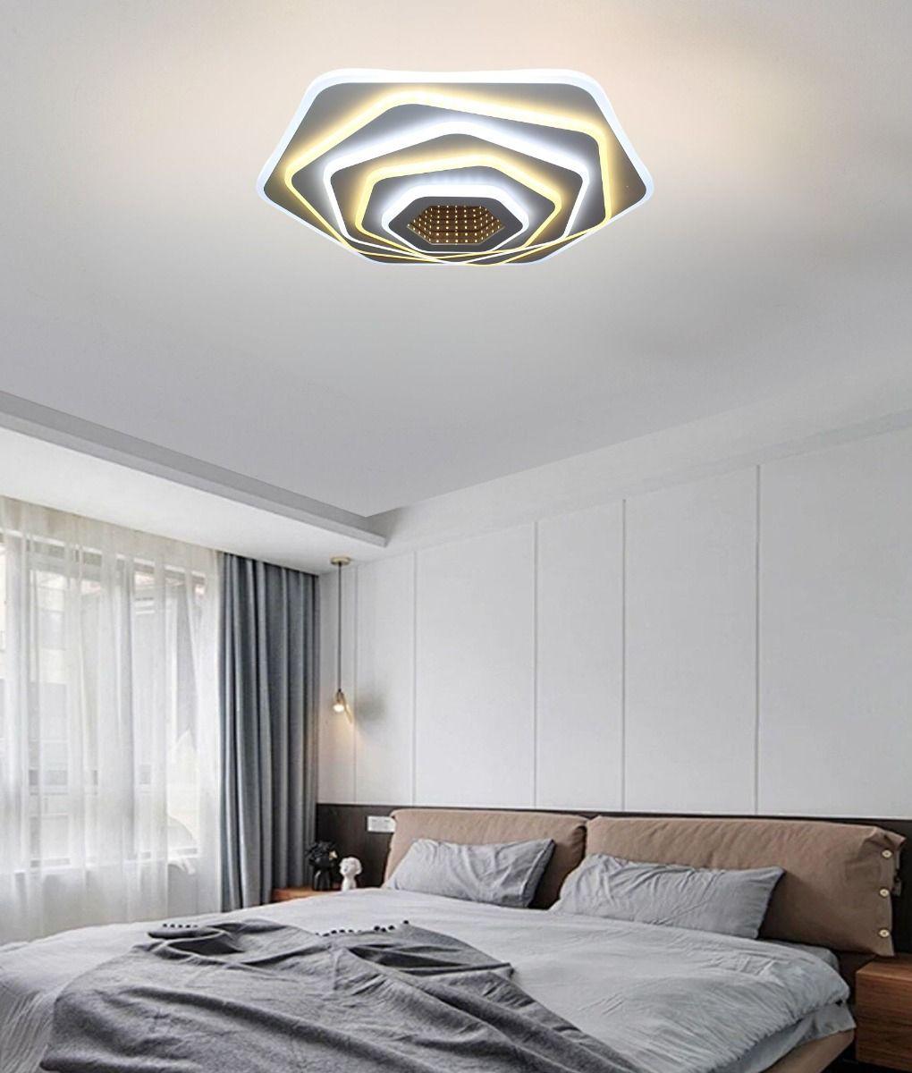 Lámpara Techo Decorativa LED Pentágono Efecto 3D Jhn-7