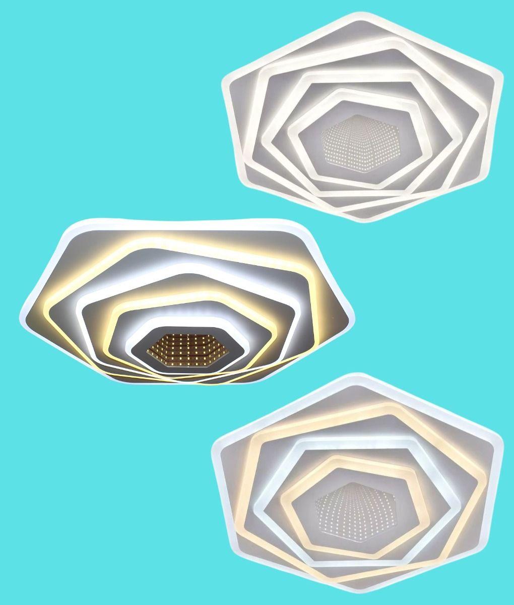 Lámpara Techo Decorativa LED Pentágono Efecto 3D Jhn-9