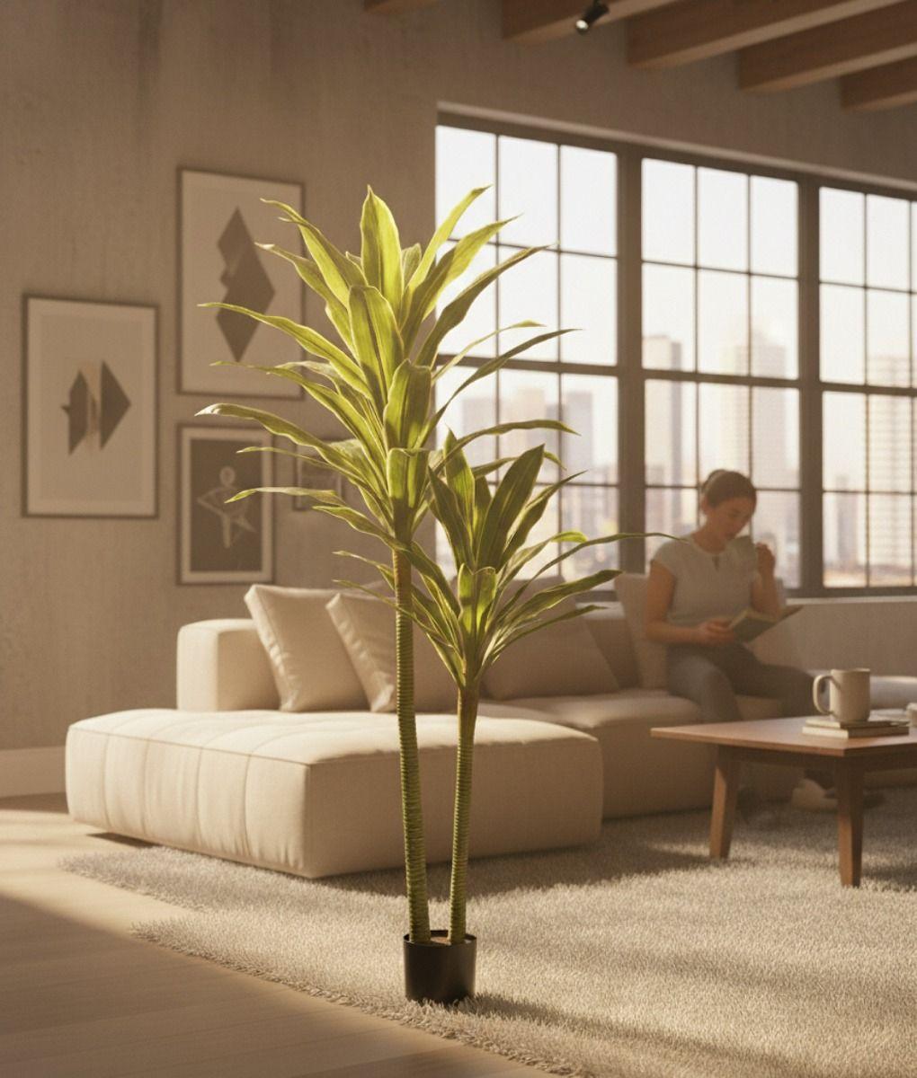 Planta Artificial Tropical Palmera Adorno Doble Tronco Jhn-3