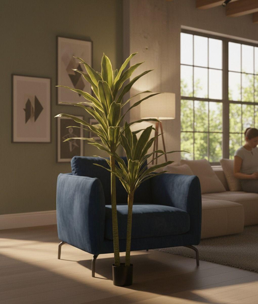 Planta Artificial Tropical Palmera Adorno Doble Tronco Jhn-4