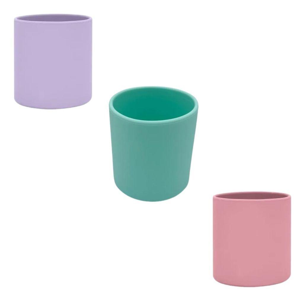 SET 4 VASOS DE SILICONA FLEXIBLE SUAVE COLORES NIÑOS LAU-3