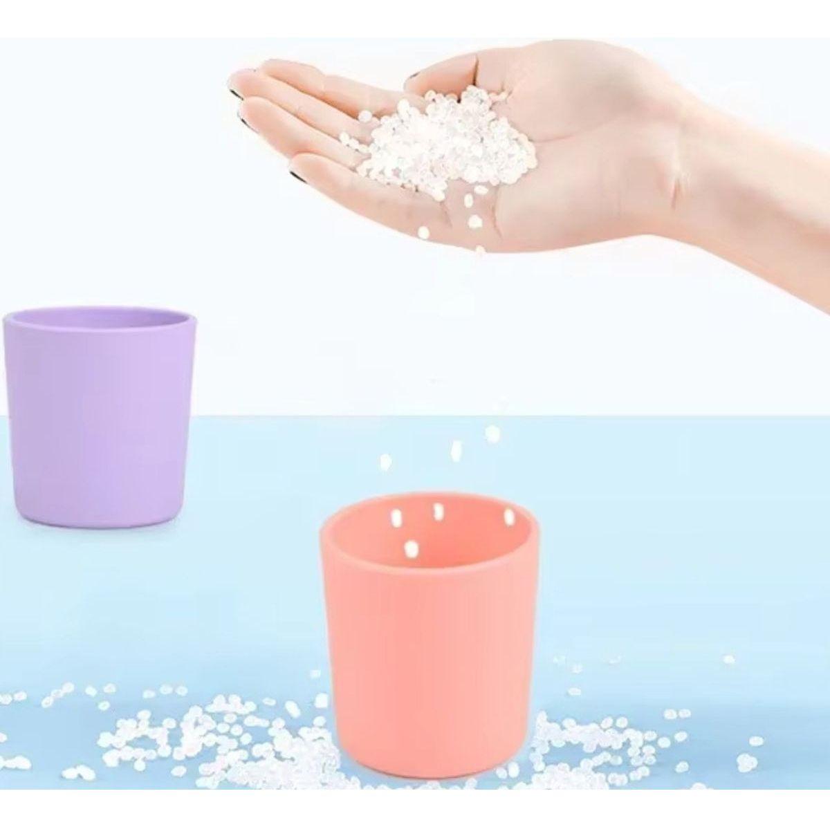 SET 4 VASOS DE SILICONA FLEXIBLE SUAVE COLORES NIÑOS LAU-4