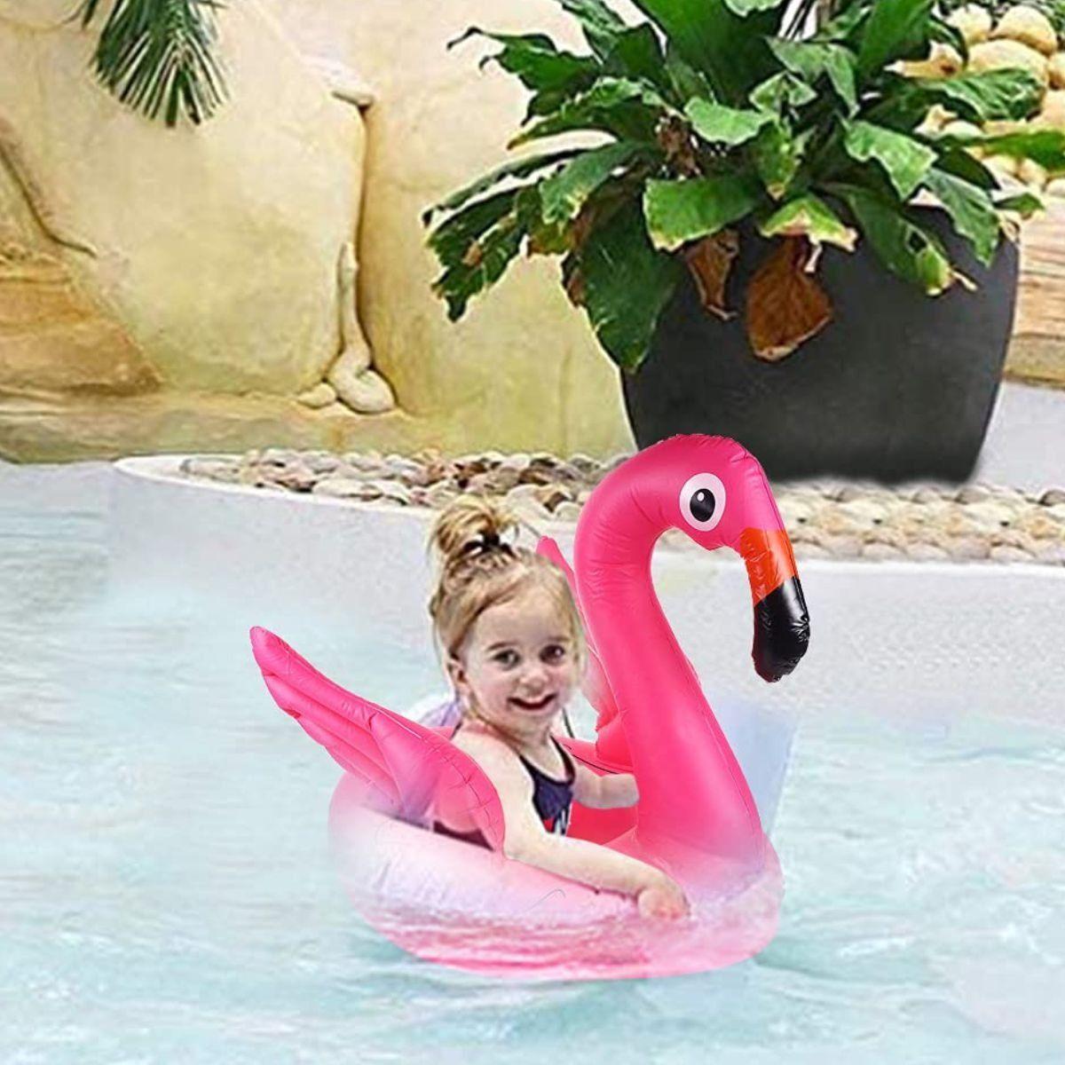 SET 3 FLOTADOR INFLABLE FLAMENCO PARA NIÑA PISCINA PLAYA LAU-2