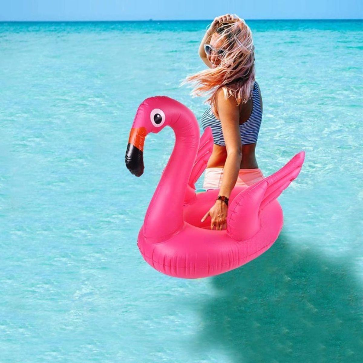 SET 3 FLOTADOR INFLABLE FLAMENCO PARA NIÑA PISCINA PLAYA LAU-8