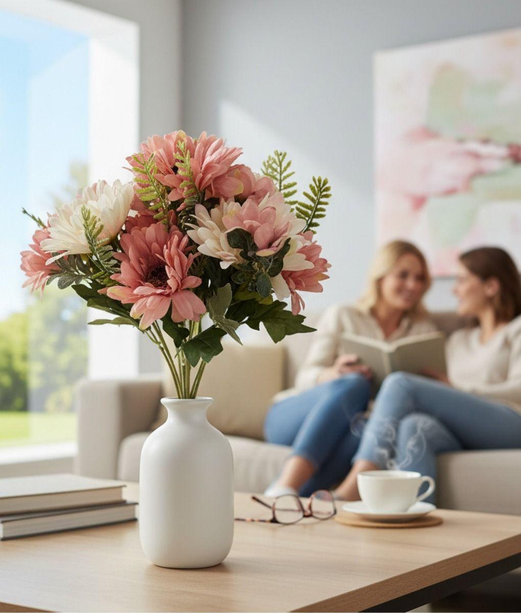 Set 2 Ramo Flores Artificiales Margaritas Girasoles Jhn-4