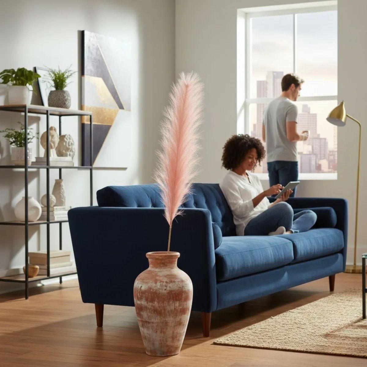 Bouquet 4 Pampas Grass Decoración Hogar Plumas Naturales  AJ-4